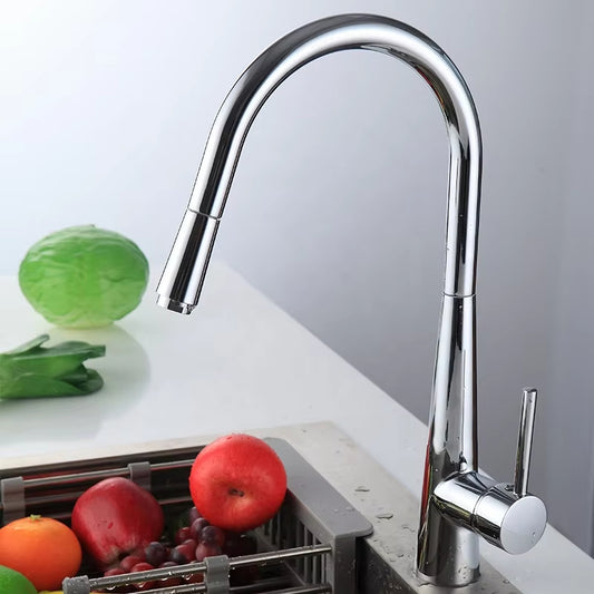 Pull-Out Single Handle Single Hole Kitchen Faucet-8331
