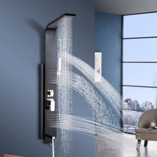 Shower Column Set Tower Waterfall Shower Panel Bathroom Wall Mounted-6648