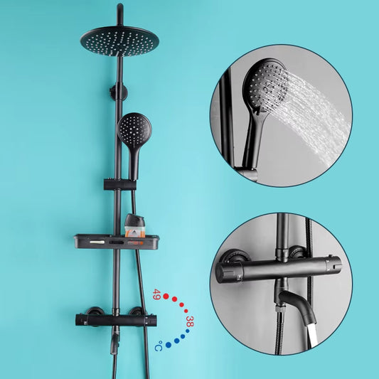 Bathroom Thermostatic Shower Faucet Set With Bathtub Faucet-6949