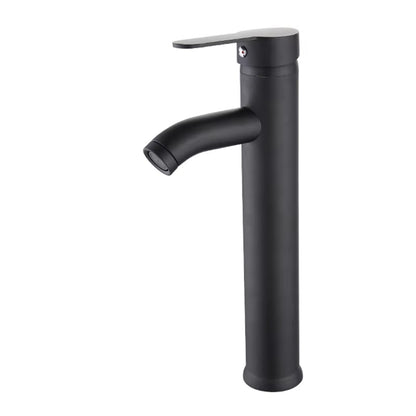 Black Simple Hot And Cold Basin Bathroom Wash Faucet-5013