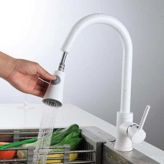 Pull Down Hot And Cold Water Mixing Kitchen Sink Faucet-8319