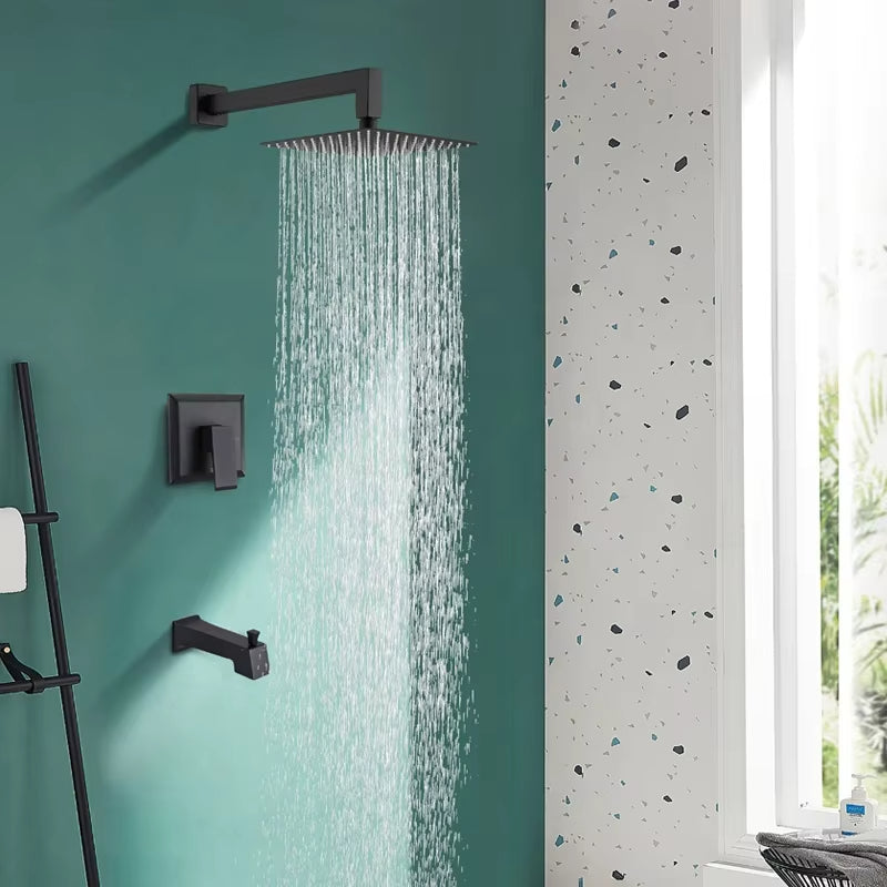 Wall Mounted Shower Set Bathroom Faucet Luxury Kit Rain Shower Concealed Shower-6545MB