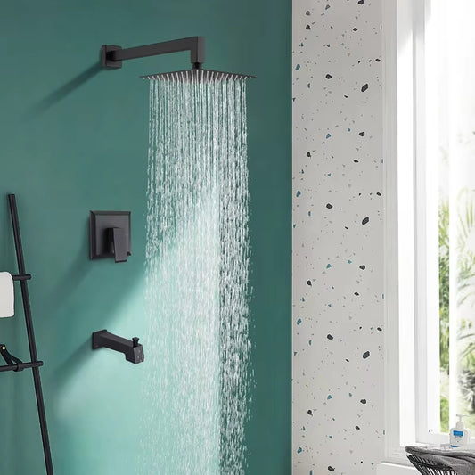 Wall Mounted Shower Set Bathroom Faucet Luxury Kit Rain Shower Concealed Shower-6545MB