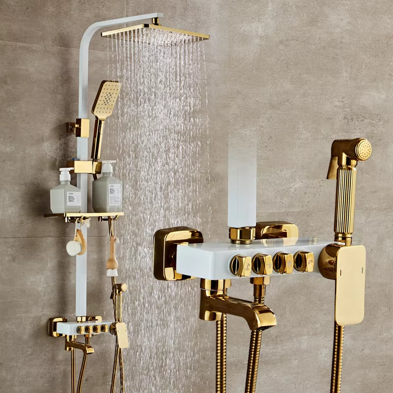 Platinum Square Handle Shower Toilet Shower-6237