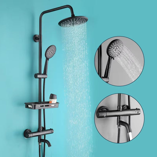 Bathroom Thermostatic Shower Faucet Set With Bathtub Faucet-6947
