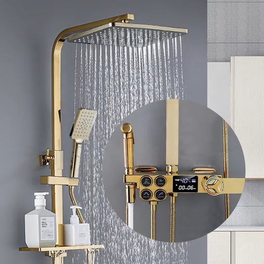 Wall Mounted Thermostatic Bathroom Bathing Set-6017G