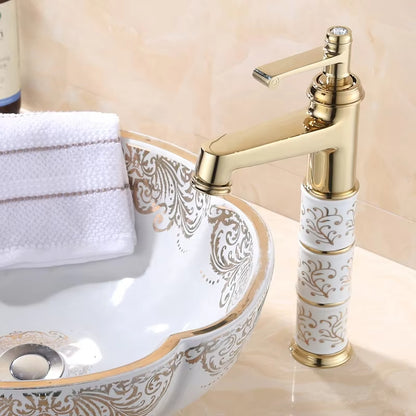 Elegant Retro Design Bathroom Tall Basin Faucet-7125
