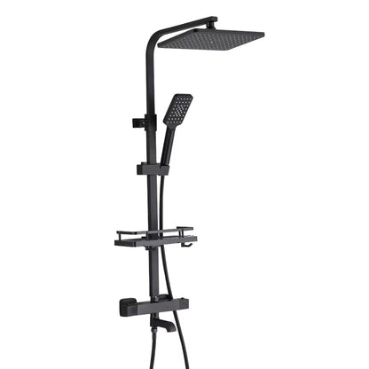 Wall Mounted Bathroom And Toilet Thermostatic Shower Set With Shelf-6945