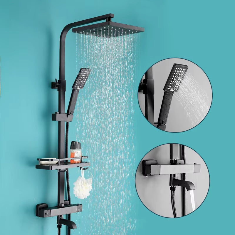 Bathroom Thermostatic Shower Faucet Set With Bathtub Faucet-6951