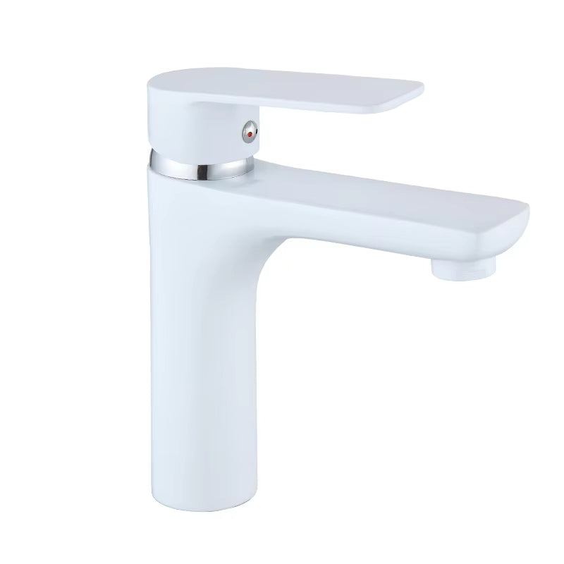 Bathroom Washbasin White Single Handle Faucet-7032