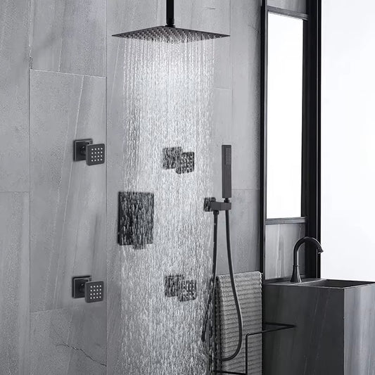 Shower Set Wall Mounted Bathroom Faucet Brass Set Rain Shower-6564