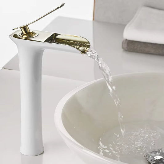 Luxury Waterfall Faucet For Bathroom High Basin-7287