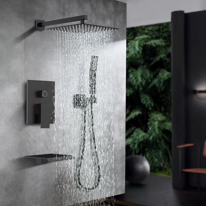 Shower Set Wall Mount Bathroom Faucet Luxury Rain Shower Set-6553