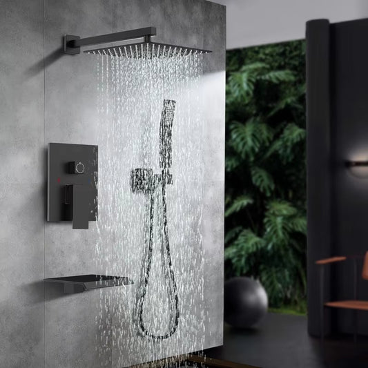Shower Set Wall Mount Bathroom Faucet Luxury Rain Shower Set-6553
