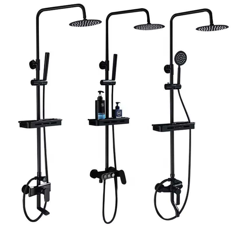 Luxury Black Bathroom Shower Wall Mounted Shower Head-6045（2）