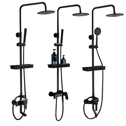 Luxury Black Bathroom Shower Wall Mounted Shower Head-6045（2）
