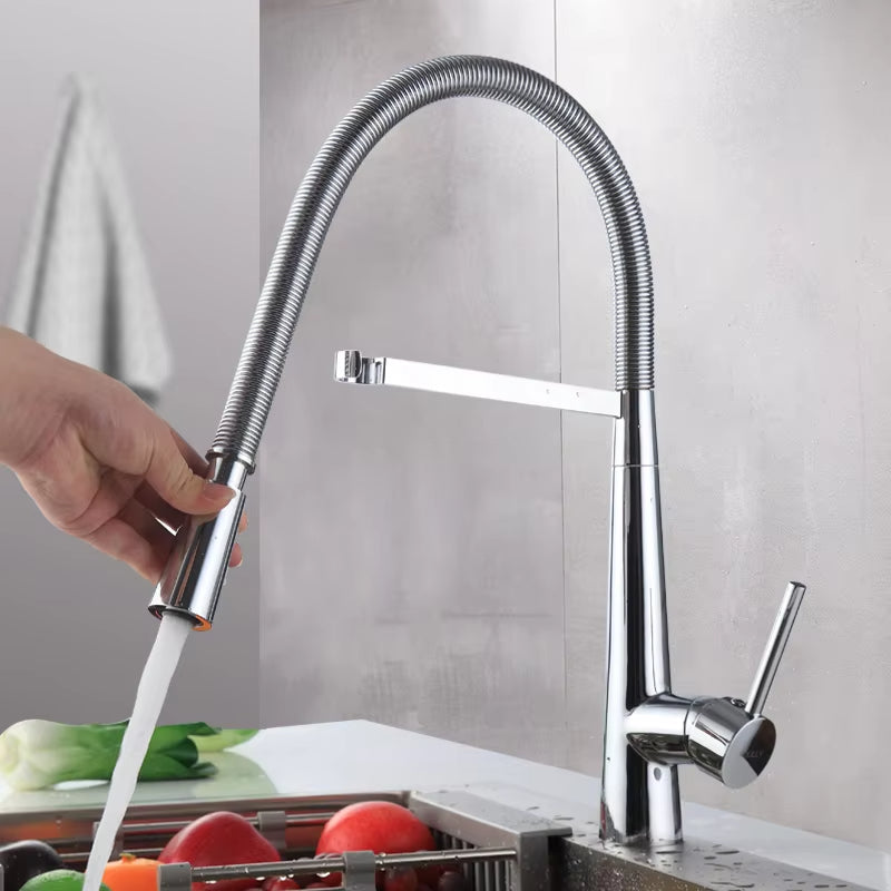 360 Degree Swivel Pull-Out Spray Kitchen Faucet-8372