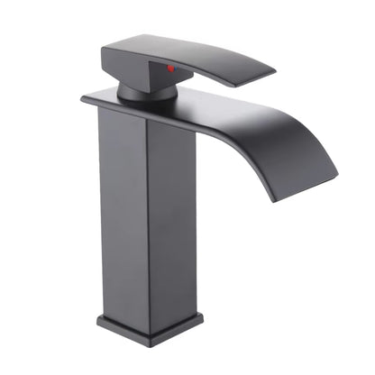 Gray Cold And Warm Waterfall Countertop Hand Wash And Face Faucet-5306
