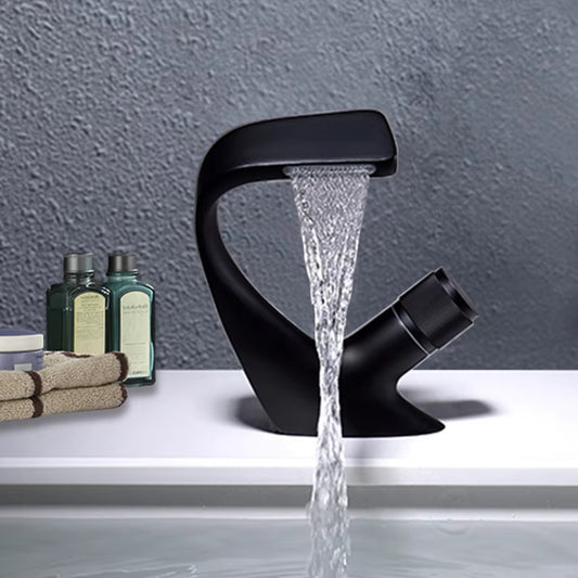 Luxury Bathroom Sink Unique Shape Waterfall Faucet-7447