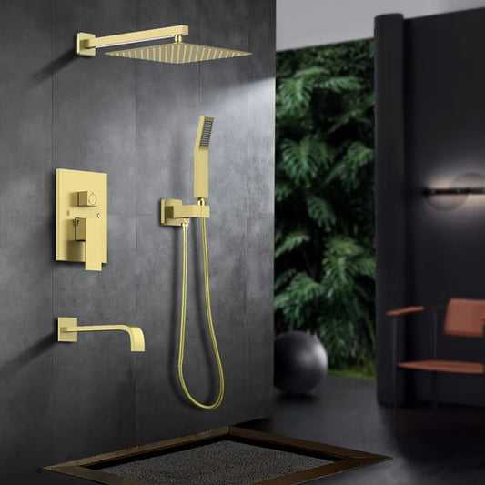 Shower Set Wall Mounted Bathroom Faucet Rain Shower Mixer Faucet Set-6545