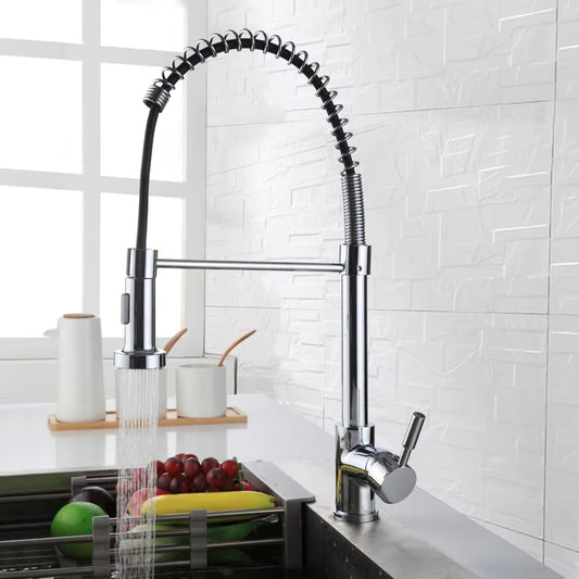 Single Lever Pull-Out Kitchen Countertop Faucet-8380