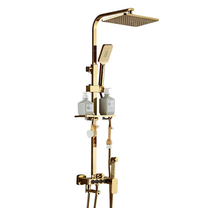 Round Thermostatic Bathroom Shower Room Bath Faucet Set-6236