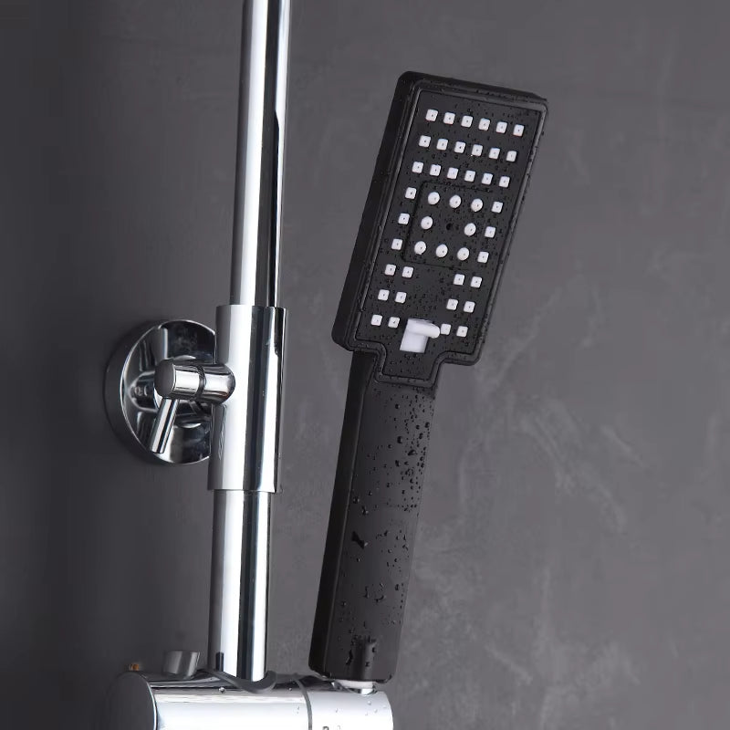 Handheld Black Luxury Booster Shower Head-5505