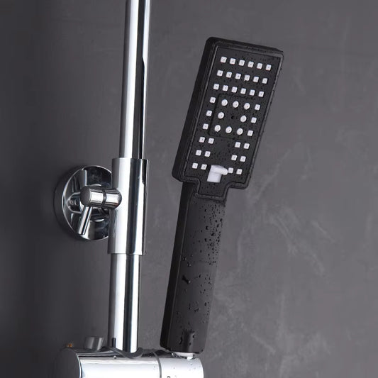 Handheld Black Luxury Booster Shower Head-5505