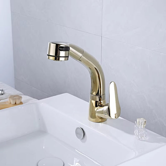 Bathroom Basin Lift Pull-Out Faucet-7505