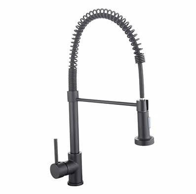 Spring-Loaded Single-Hole Handle 360-Degree Rotating Kitchen Faucet-8558