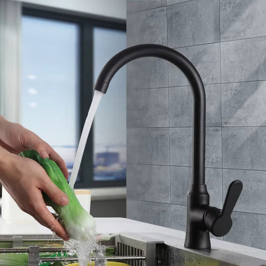 Premium Black Water Kitchen Sink Hot And Cold Water Faucet-8412
