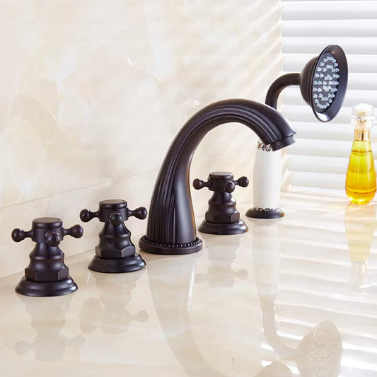 Kitchen Bathtub Faucet Hot And Cold Split Faucet 5-Piece Set With Handheld Shower-6705
