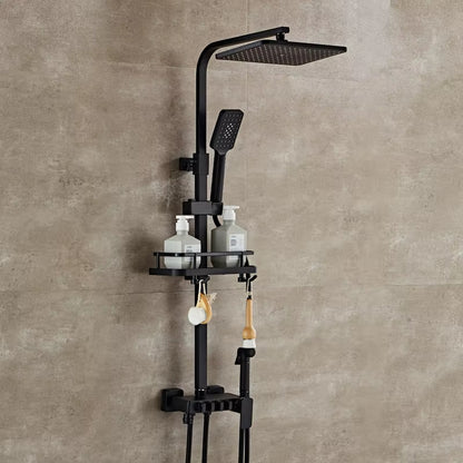 Airbrush Wall Mount All Black Shower Set-6242