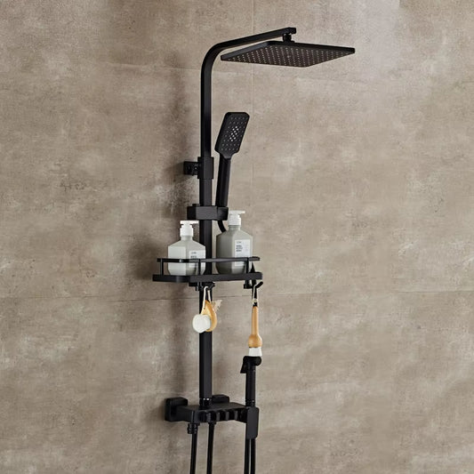 Airbrush Wall Mount All Black Shower Set-6242