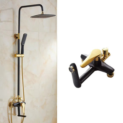 Simple Black Gold Constant Temperature Shower Room Shower Head-6224