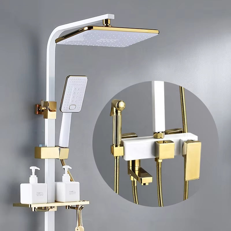 Luxury Wall Mounted Brass Faucet For Bathroom-6221WG