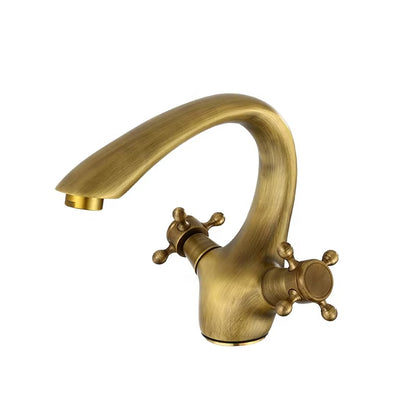 Bathroom Basin Double Handle Antique Faucet-7059
