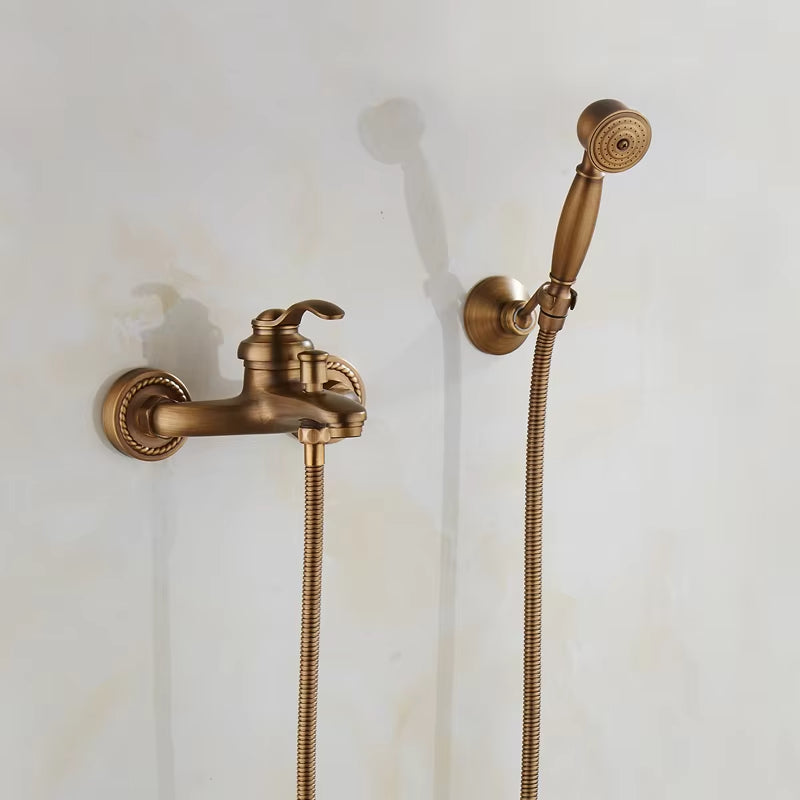 Wall Mounted Brass Telephone Shape Bathtub Bathroom Universal Showerhead-6210
