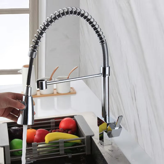 Spring-Loaded Kitchen Sink Countertop Faucet-8422