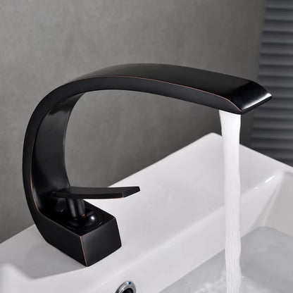 Bathroom Sink Single Handle Single Hole Elegant Crane Faucet-7001B