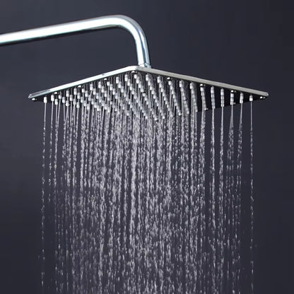 Stainless Steel Overhead Pressurized Square Large Shower Head-5531
