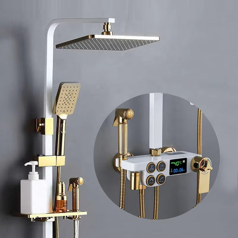 Digital Temperature Shower Control Wall Mounted Luxury Shower Set-6017WG