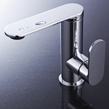 Bathroom Basin Single Lever Chrome Plated Cranebill Brass Faucet-7157