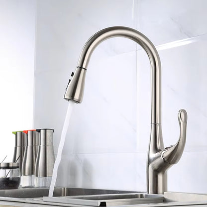 Pull-Out Sink Kitchen One-Button Water Stop Faucet-8555