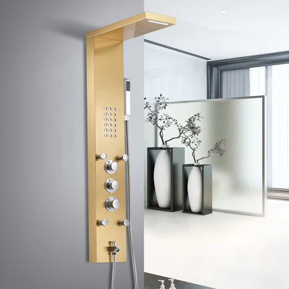 Shower Panel Massage Jet Shower Set Bathroom Wall Mounted-6641