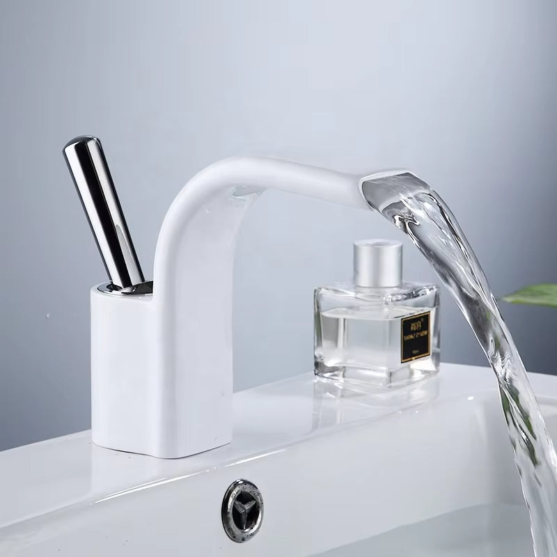 Basin Waterfall Faucet With Unique Handle Design-7235