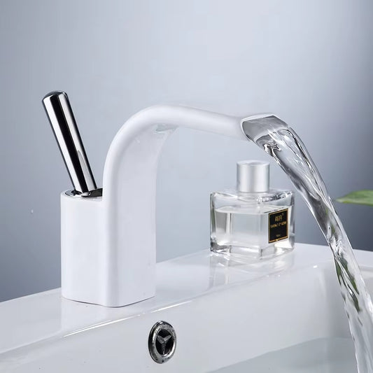 Basin Waterfall Faucet With Unique Handle Design-7235