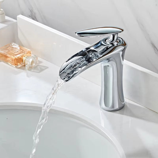 Bathroom Wash Basin Sink High End Waterfall Faucet-7241