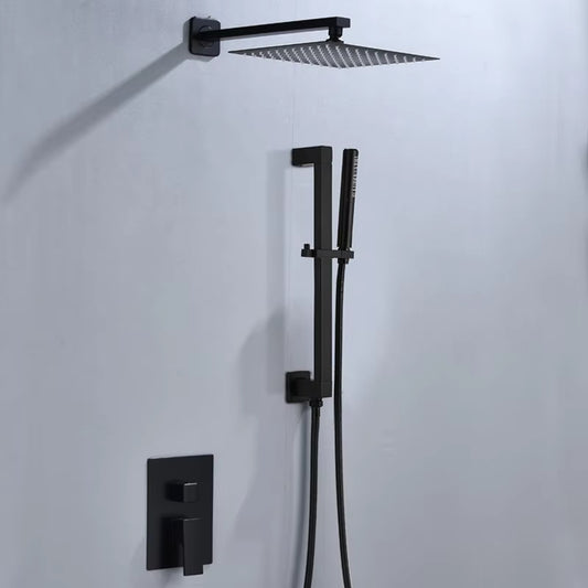 Concealed Wall Shower Set Bathroom Faucet Luxury Brass Set Rain Shower-6544