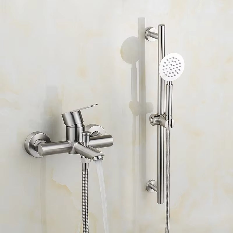 Luxury 304 Stainless Steel Shower Faucet With Up And Down Slide Bar-6248